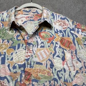 Pro‎ Bowl 1997 Hawaii Shirt Men's Large Multicolor Fish Print Aloha Camp Style